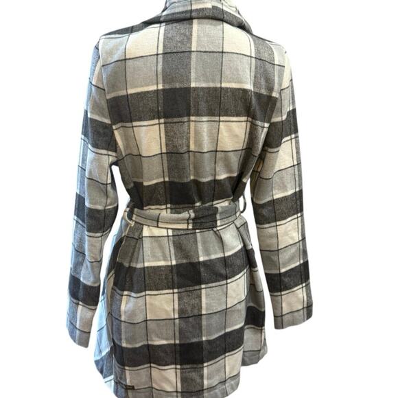 NWT Matilda Jane Womens XS Black Grey Plaid Check It Twice Jacket Sweater Coat - Picture 15 of 16